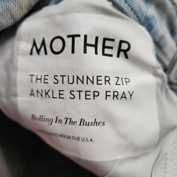 Mother The Stunner Zip Ankle Step Fray Rolling In The Bushes Size 26 - Picture 4 of 9